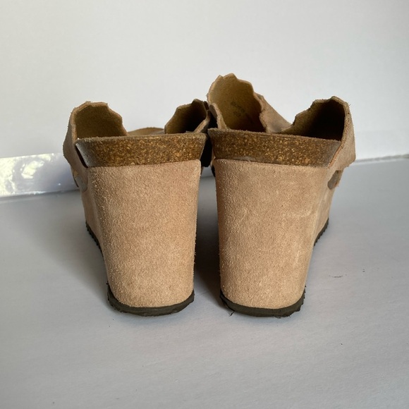 Chocolate Blu Beige Suede Women's Slide Sandals Size 10 Size 40 - Picture 4 of 5